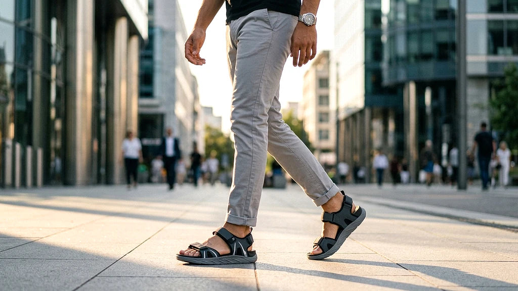 Sandales Puca Sandale Fangs Grey porté en contexte urbain hommes - BirdNova Algérie