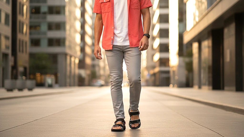 Sandales Hi-tec Sandal Hi Tec porté en contexte urbain hommes - BirdNova Algérie