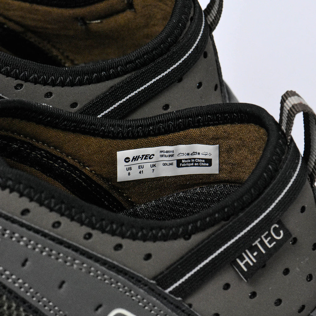 Sandales Hommes Hi-tec Tortola Sport Olive-Black détail de l'étiquette intérieure - BirdNova Algérie
