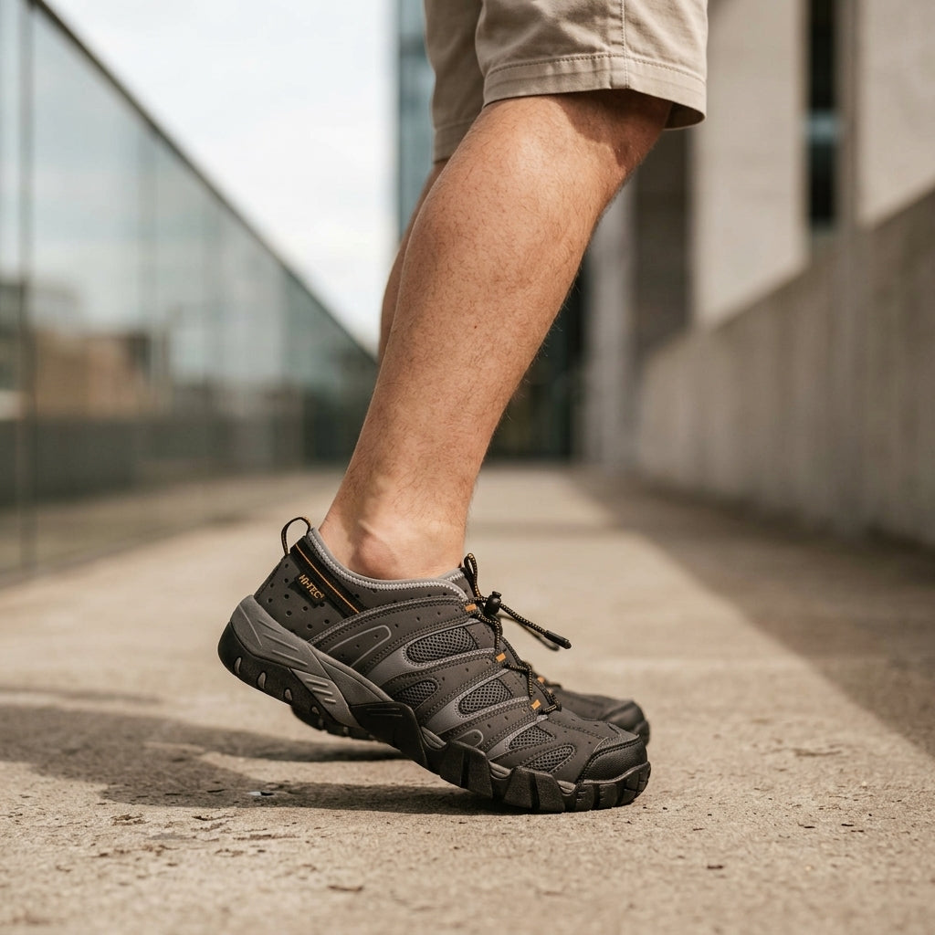 Sandales Hommes Hi-tec Tortola Sport Charcoal détail produit en situation vue latéral- BirdNova Algérie