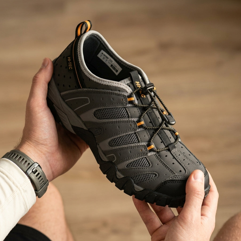 Sandales Hommes Hi-tec Tortola Sport Charcoal détail produit en situation vue de face - BirdNova Algérie