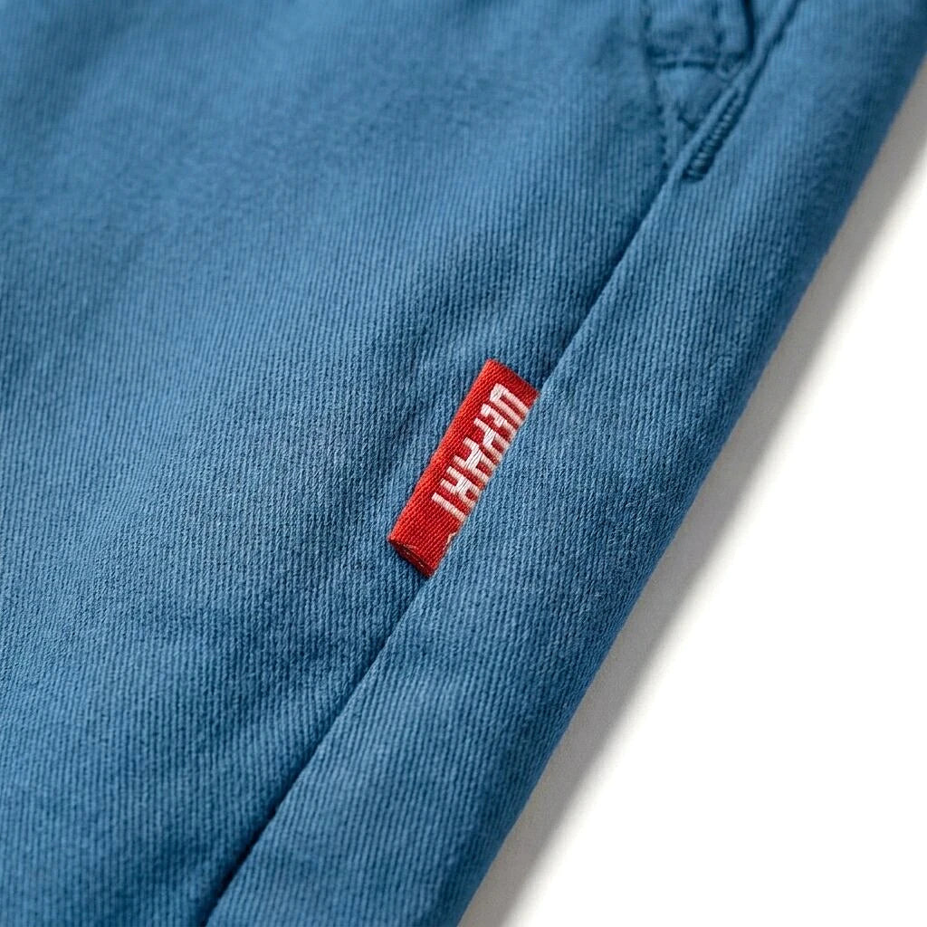 Depart Short Chino Bleu — étiquette latérale et tissu, original BirdNova Algérie