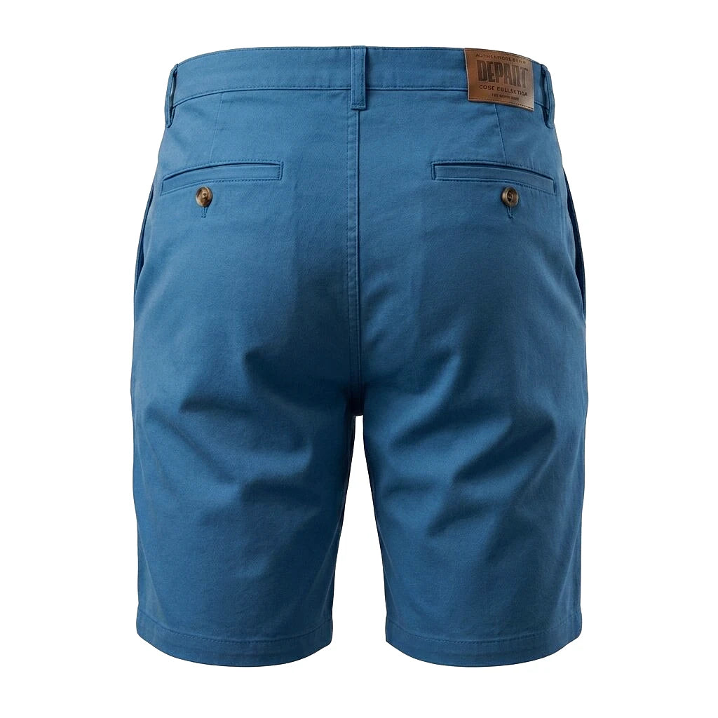 Depart Short Chino Bleu — vue de dos avec patch, original BirdNova Algérie