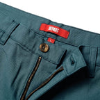 Depart Short Chino Vert Canard — zip, bouton et étiquette rouge, original BirdNova Algérie