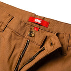 Depart Short Chino Camel — zip, bouton et étiquette rouge, original BirdNova Algérie