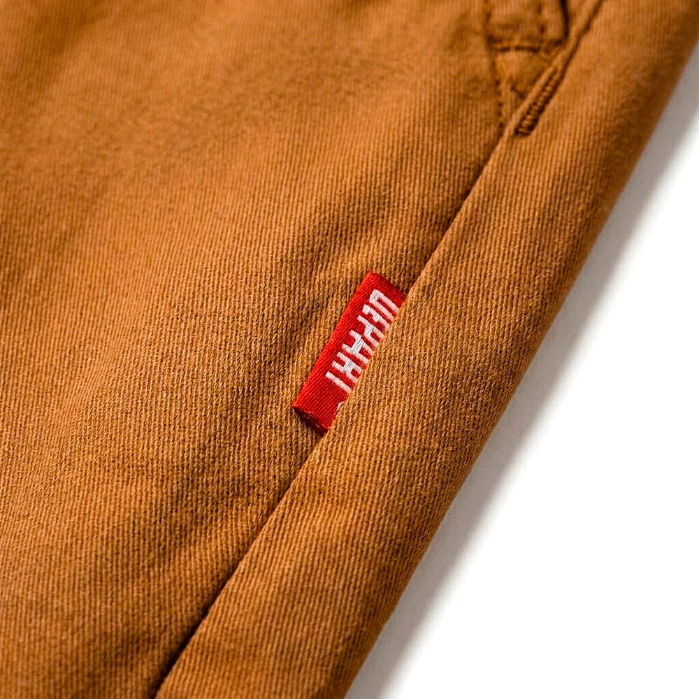Depart Short Chino Camel — tissu et étiquette latérale, original BirdNova Algérie