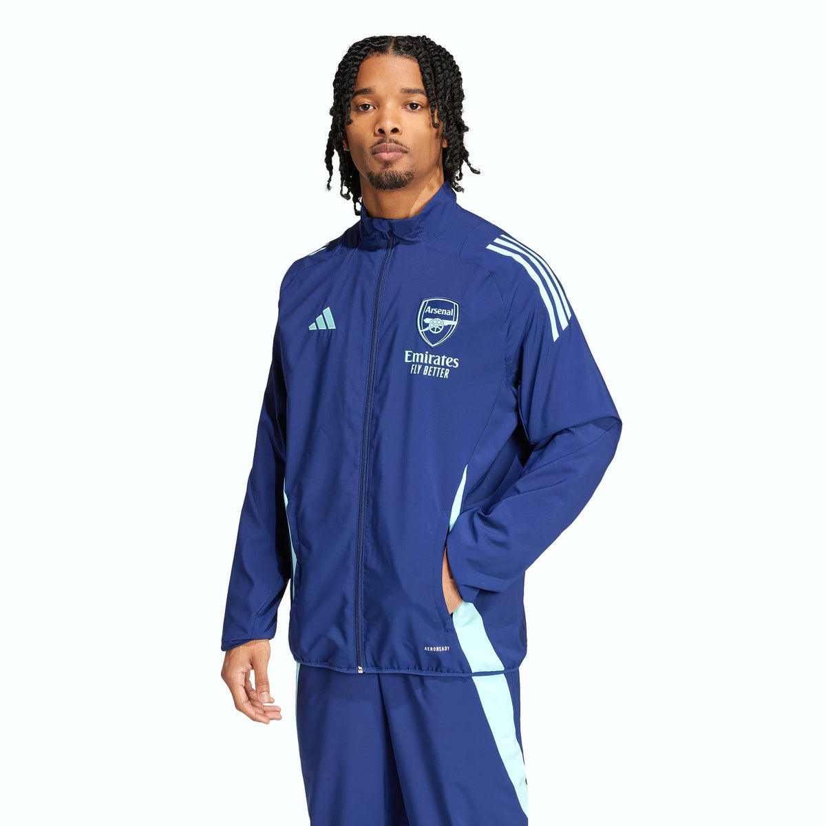Adidas Veste Arsenal Marine Homme, vue de face portée, BirdNova Algérie