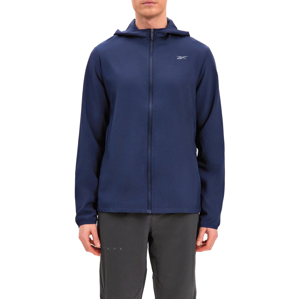 Reebok Blouson Bleu Marine Homme, vue de face portée, BirdNova Algérie
