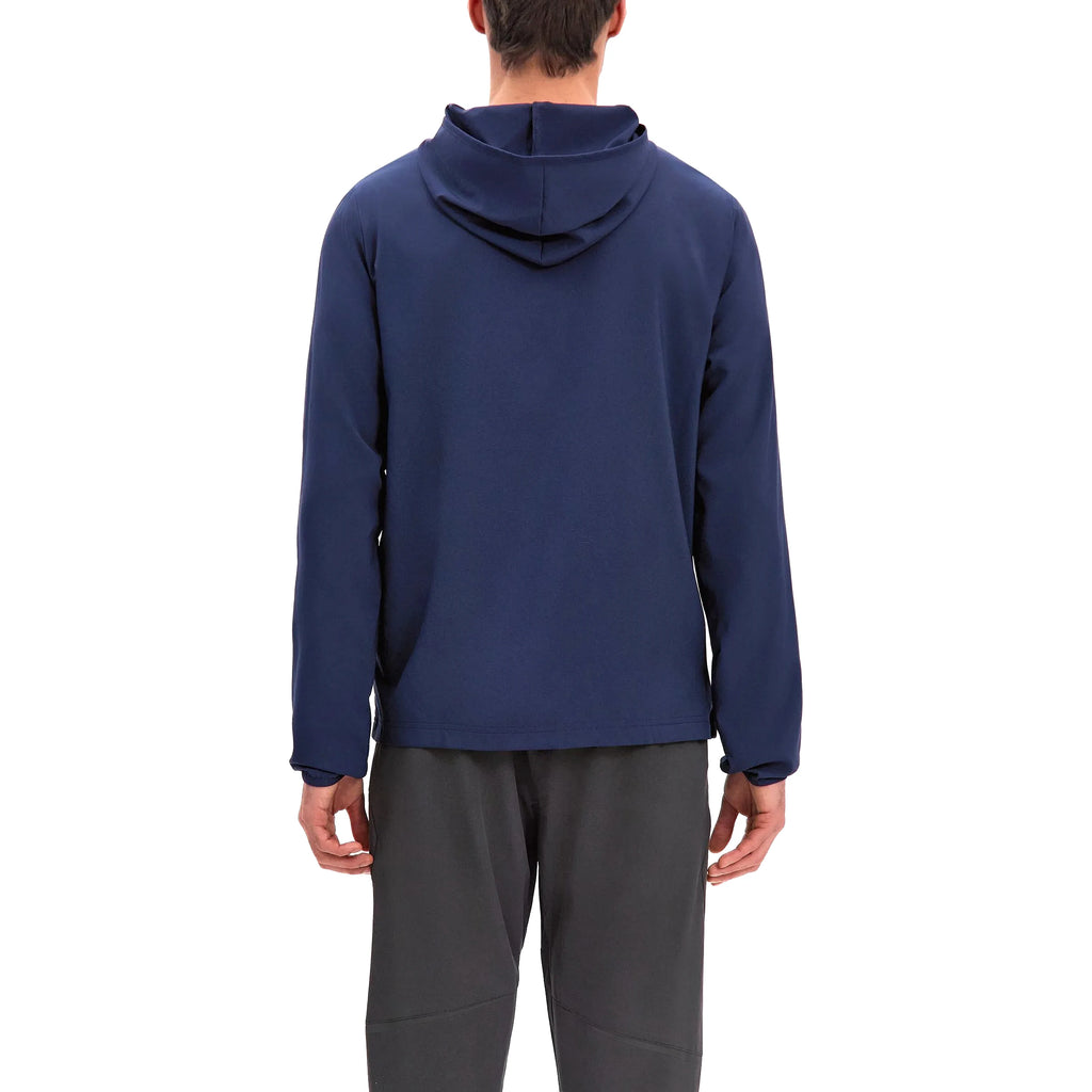 Reebok Blouson Bleu Marine, vue de dos portée avec capuche, BirdNova Algérie