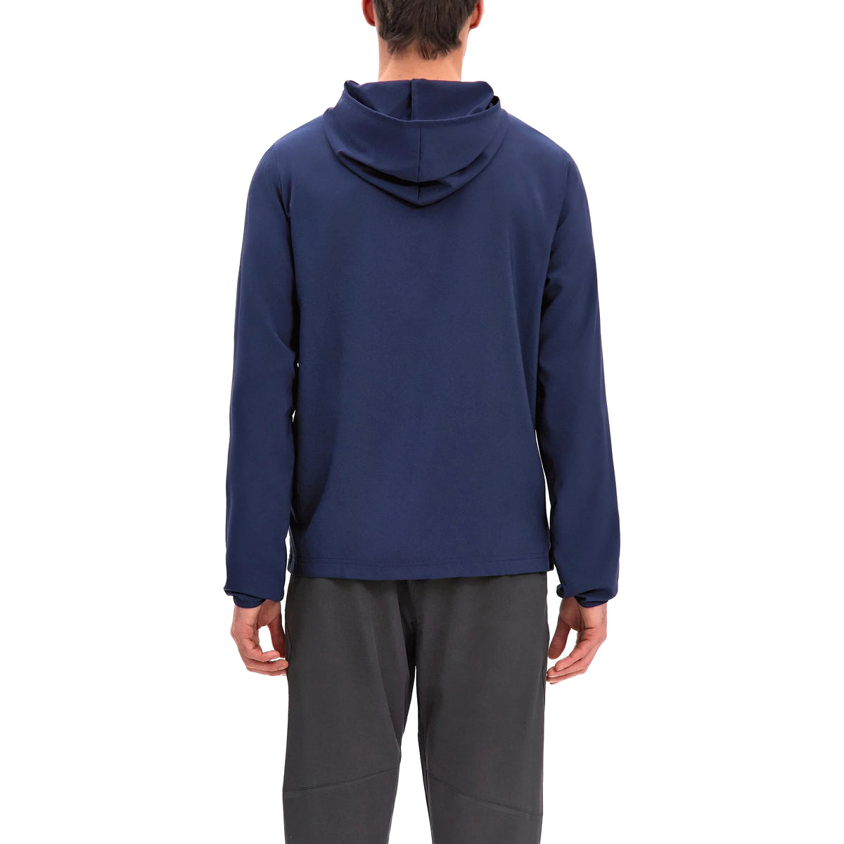 Reebok Blouson Bleu Marine, vue de dos portée avec capuche, BirdNova Algérie