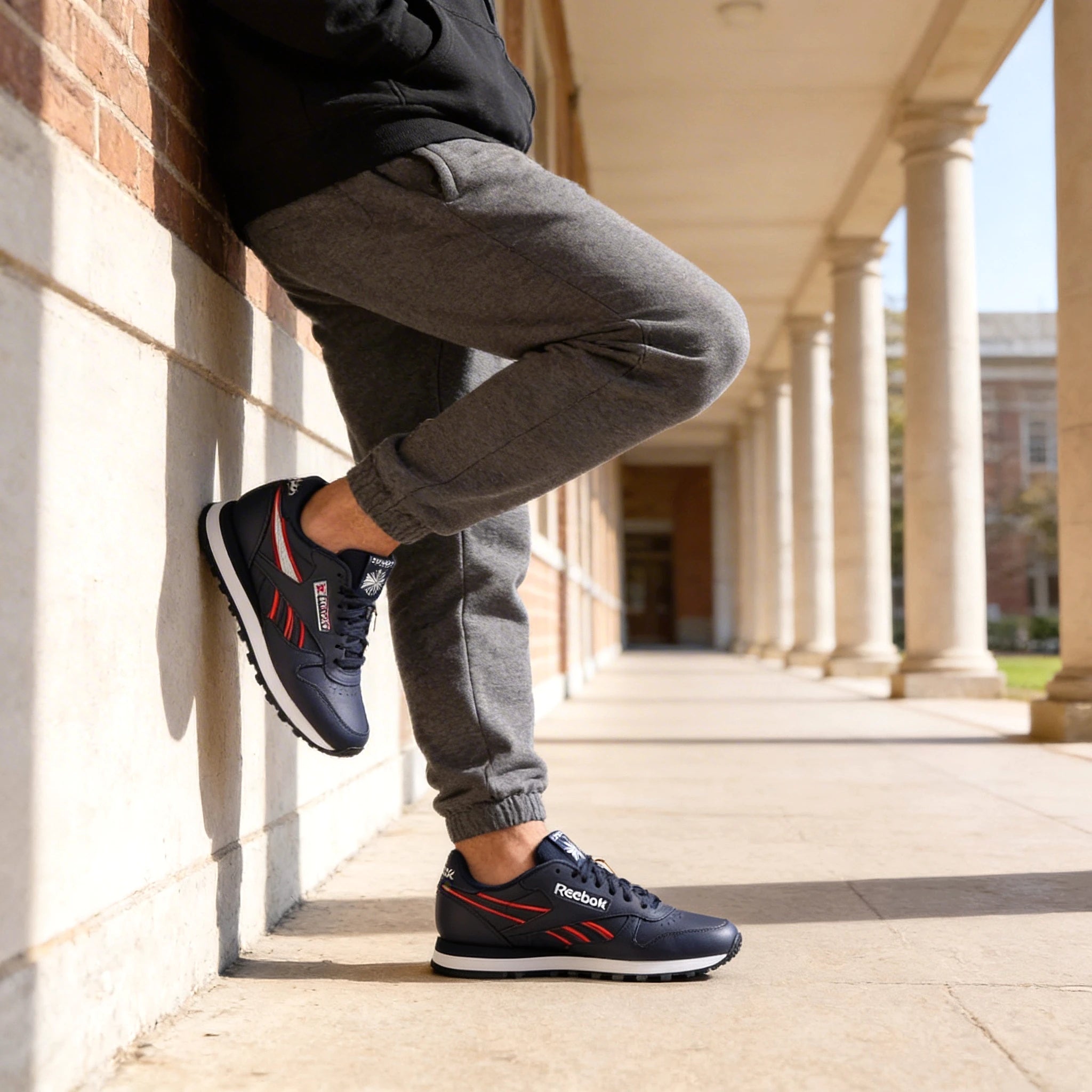 Baskets Reebok Classic Leather Navy/navy/white style tendance hommes - BirdNova Algérie
