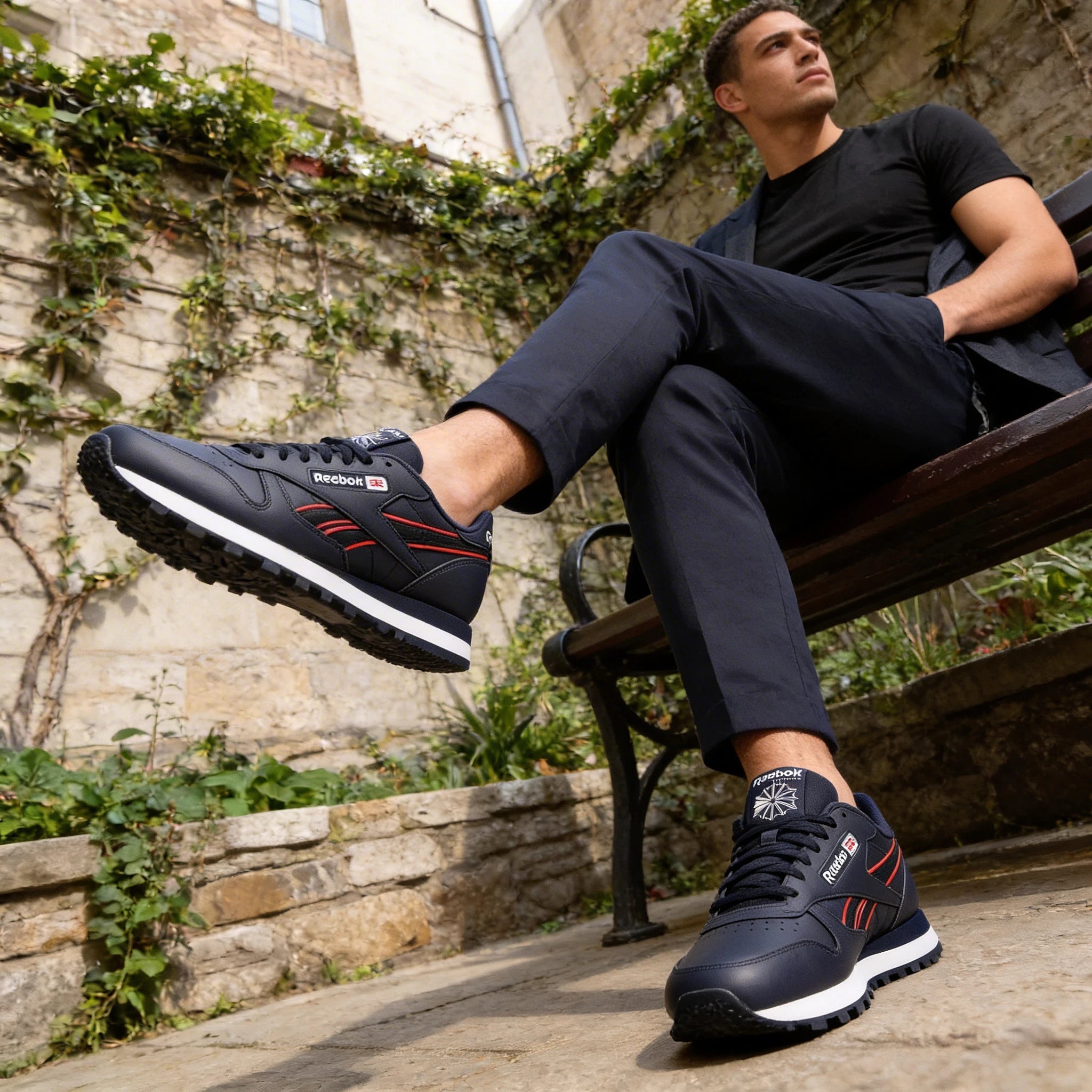 Baskets Reebok Classic Leather Navy/navy/white qualité durable hommes - BirdNova Algérie